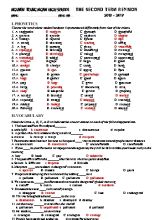 Đề cương ôn tập học kỳ 2 môn tiếng Anh Lớp 11 - Năm học 2018-2019 - Trường THPT Nguyễn Trung Ngạn